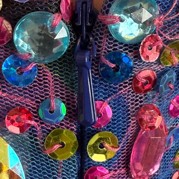 Jovani Beaded Rhinestone Corset Dress Sz 4 Prom Pageant Y2K Sparkle Tulle - Picture 9 of 11